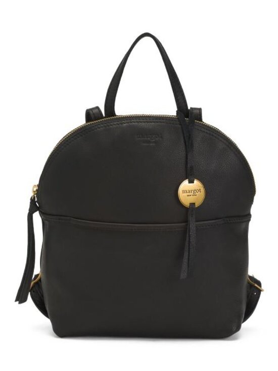 MARGOT Leather Camile Top Handle Backpack With Adjustable Straps